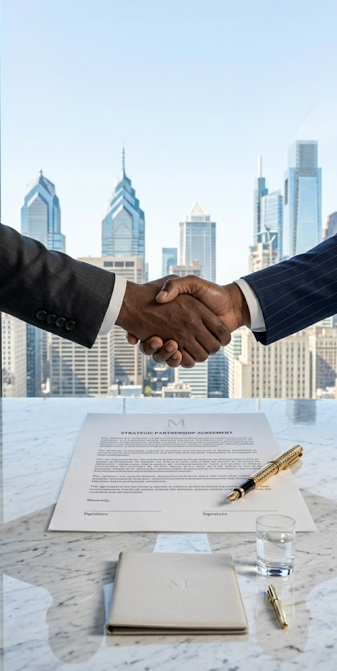 Strategic small business accounting records and financial growth charts in a modern, pristine Philadelphia professional office environment.